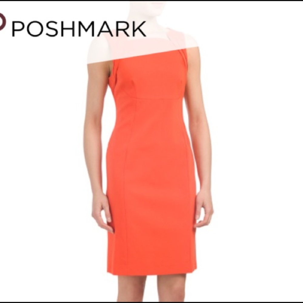 Premise Sleeveless Orange Sheath Dress SZ 6
